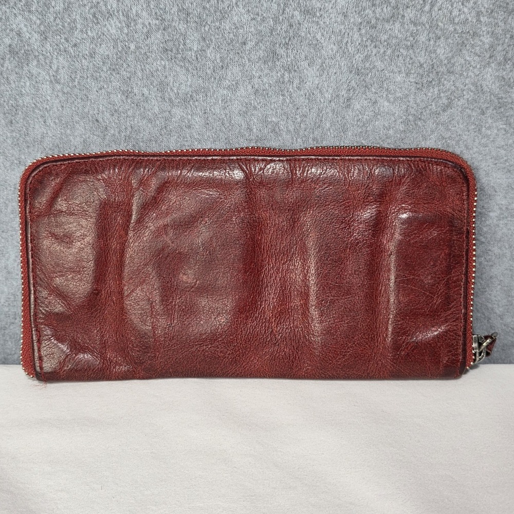 Cowboy Bags Wallet - Red Leather - Weave Pattern Western Style - Picture 2 of 12